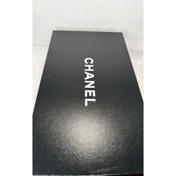 Chanel Black Platform Pumps w/ White Chain Detail Black Suede Cap Toe Heels 36 6 - Picture 15 of 15